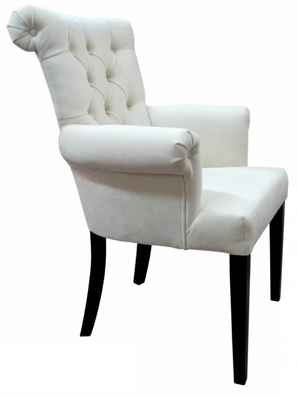 Krzesło z podłokietnikami tapicerowane pikowane Harward Elegant 2