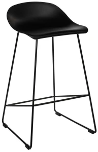 Krzesło barowe Molly czarne Low 65cm