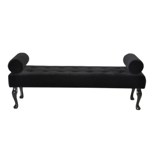 Ławka Baroque pikowana z wałkami 120/140 cm