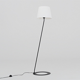 Lampa podłogowa Shade Floor - klosz biały, czarny