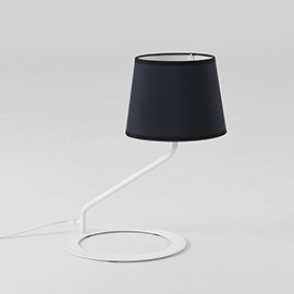 Lampa stołowa Shade Table- klosz czarny, biały
