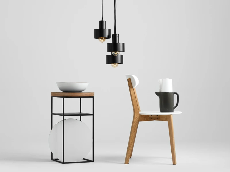Lampa wisząca FAY 3 KOŁO - czarny