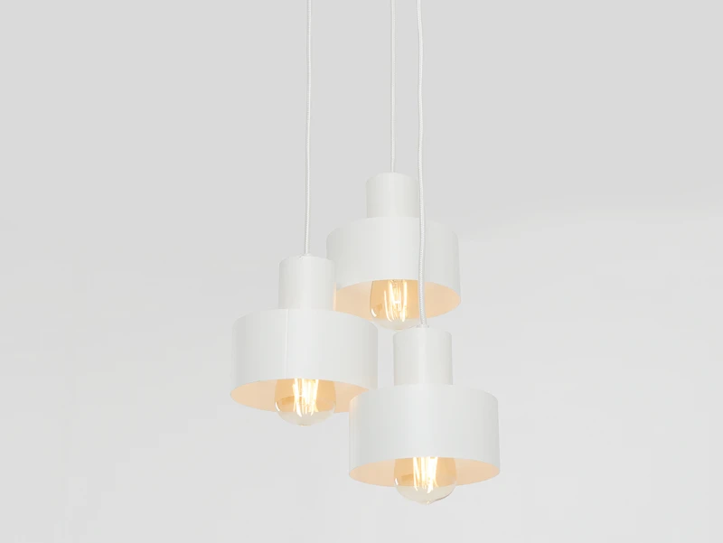 Lampa wisząca FAY 3 KOŁO - biały