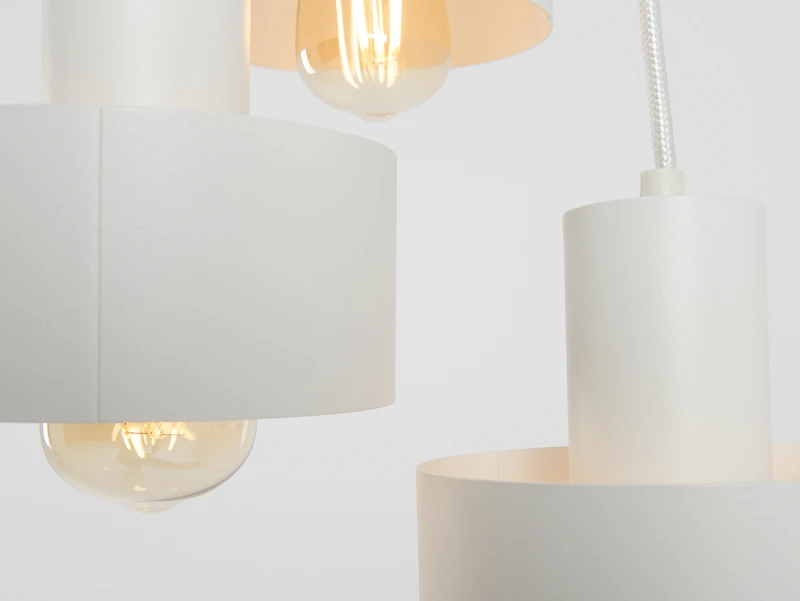 Lampa wisząca FAY 3 KOŁO - biały