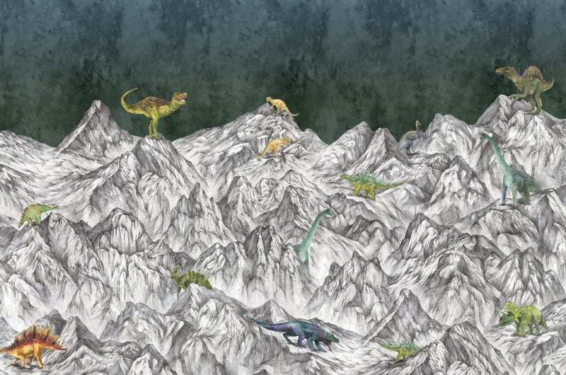 Fototapeta Dinosaur Mountain Nightfall Rebel Walls (1)