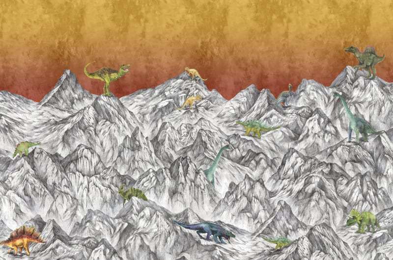 Fototapeta Dinosaur Mountain Volcano Rebel Walls (2)