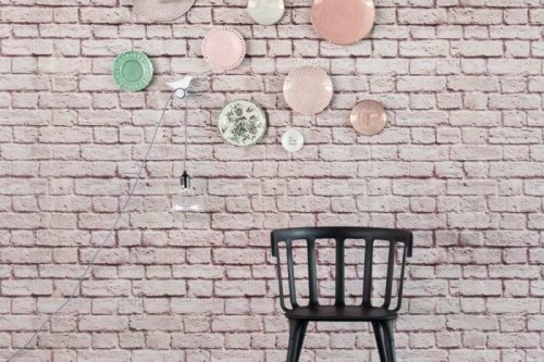 Fototapeta Soft Bricks Pink Rebel Walls R14873