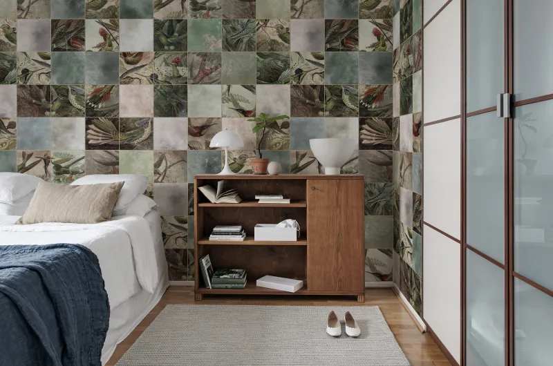 Fototapeta Birds of Paradise Tiles Rebel Walls (1)