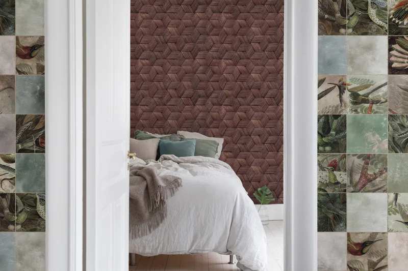 Fototapeta Birds of Paradise Tiles Rebel Walls (3)