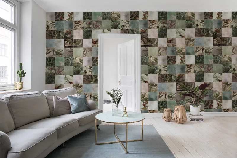 Fototapeta Birds of Paradise Tiles Rebel Walls (4)