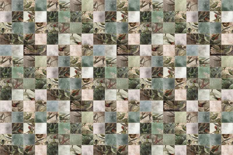 Fototapeta Birds of Paradise Tiles Rebel Walls (5)