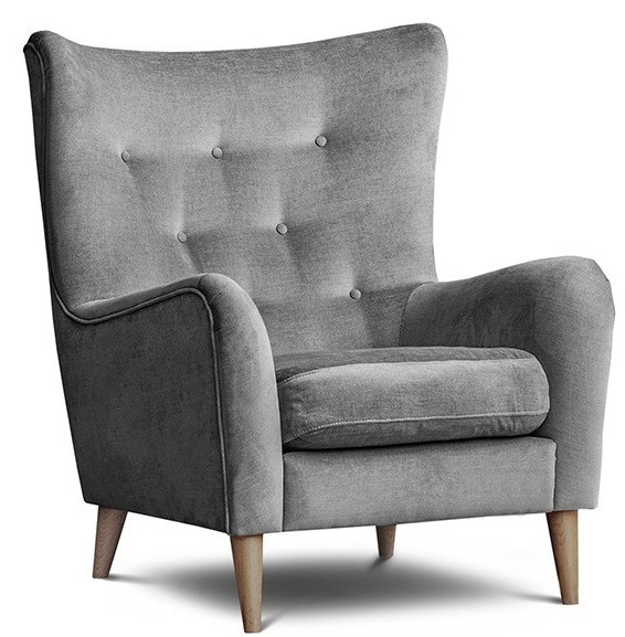 Fotel szary molly nordic line