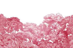 Fototapeta Bellewood Crimson Toile Rebel Walls R13056
