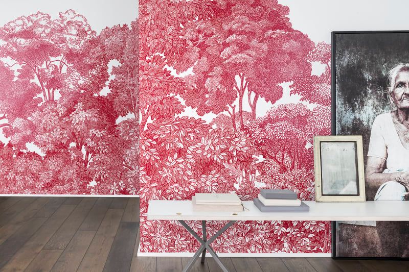 Fototapeta Bellewood Crimson Toile Rebel Walls (3)