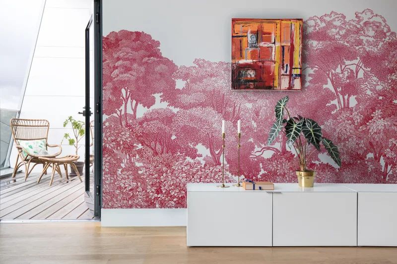 Fototapeta Bellewood Crimson Toile Rebel Walls (2)