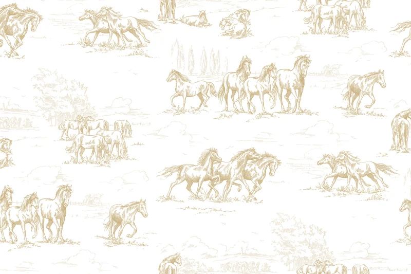 Fototapeta Horse Herd Gold Rebel Walls (1)