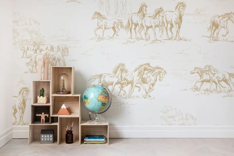 Fototapeta Horse Herd Gold Rebel Walls (2)