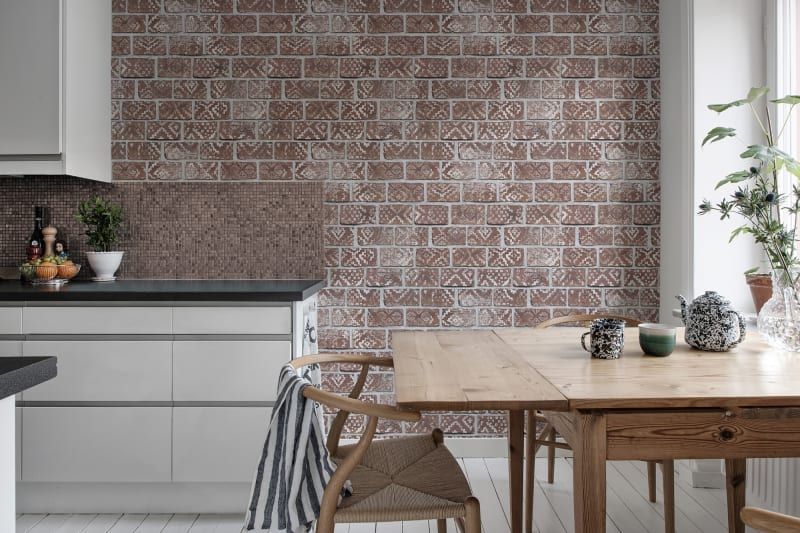Fototapeta Decorated Bricks Red Rebel Walls (3)