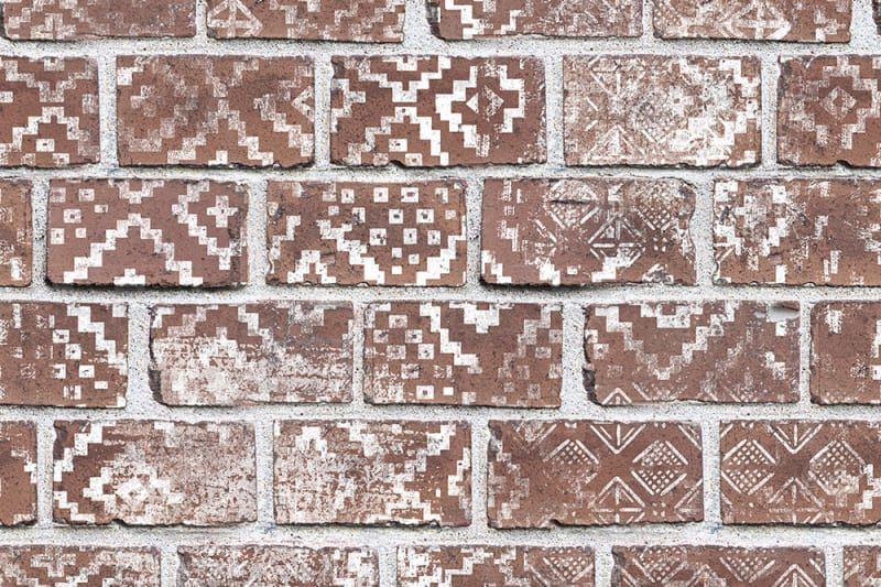 Fototapeta Decorated Bricks Red Rebel Walls (2)