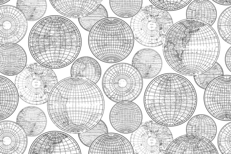 Fototapeta Globes Gathering Black and white Rebel Walls (1)