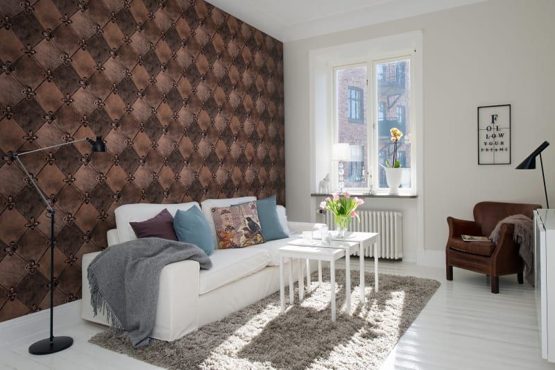 Fototapeta Leather Rhombs Vintage Rebel Walls (1)