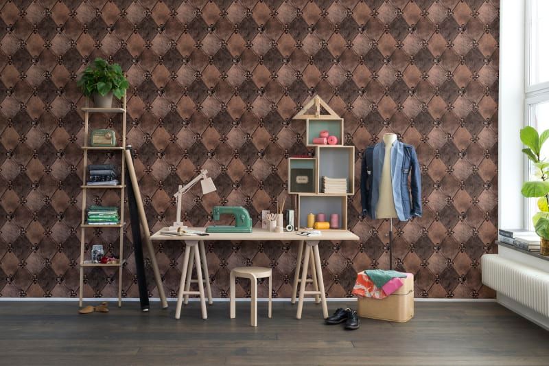 Fototapeta Leather Rhombs Vintage Rebel Walls (3)