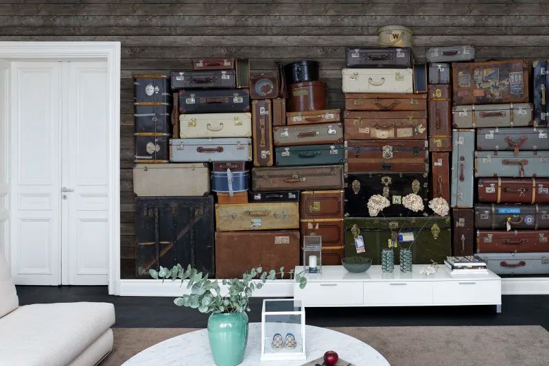 Fototapeta Stacked Suitcases Rebel Walls (1)