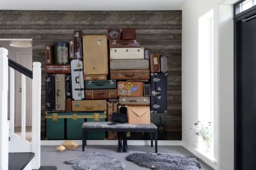 Fototapeta Stacked Suitcases Heap Rebel Walls R14062