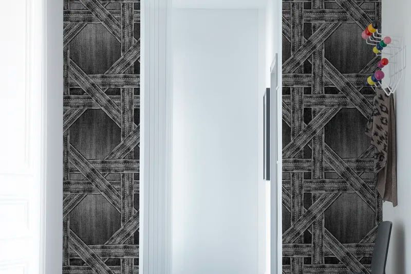 Fototapeta Denim Trellis Black Rebel Walls (3)