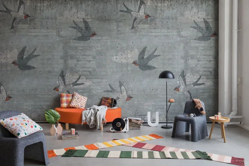 Fototapeta Concrete Art Swallow Rebel Walls (2)