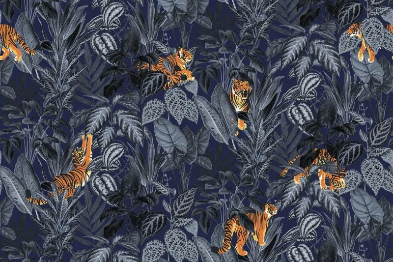 Fototapeta Mischievous Tigers Moonlight Rebel Walls (1)