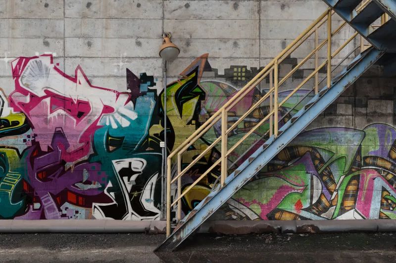 Fototapeta Stairway Graffiti Rebel Walls (2)