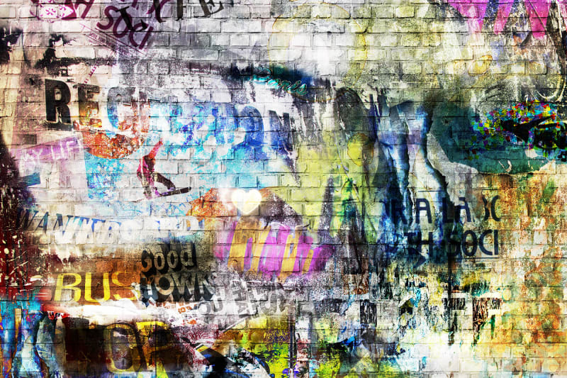 Fototapeta Street Art brick wall Rebel Walls (2)