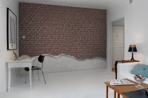 Fototapeta Well-Worn Brick Wall Red Rebel Walls R12221