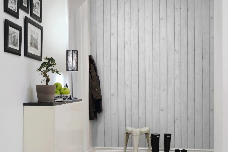 Fototapeta Horizontal Boards white Rebel Walls (1)