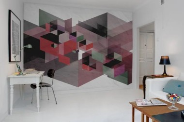 Fototapeta Fractal red Rebel Walls R12313