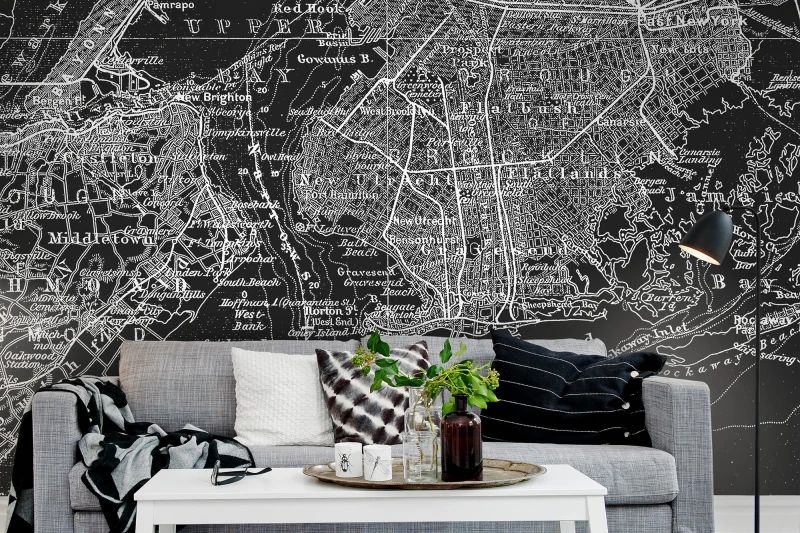 Fototapeta Map of NY Rebel Walls (1)