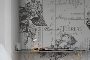 Fototapeta Floréal black&white Rebel Walls R12642