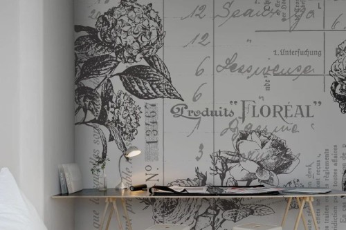 Fototapeta Floréal black&white Rebel Walls R12642