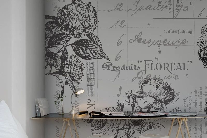 Fototapeta Floreal black&white Rebel Walls (1)