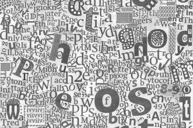 Fototapeta Newspaper Letters Rebel Walls (2)