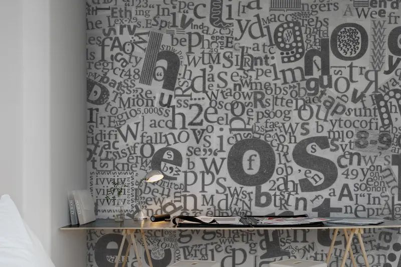 Fototapeta Newspaper Letters Rebel Walls (1)