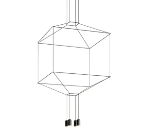 Lampa wisząca Flusso 4 czarna