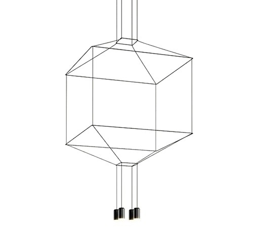 Lampa wisząca Flusso 4 czarna