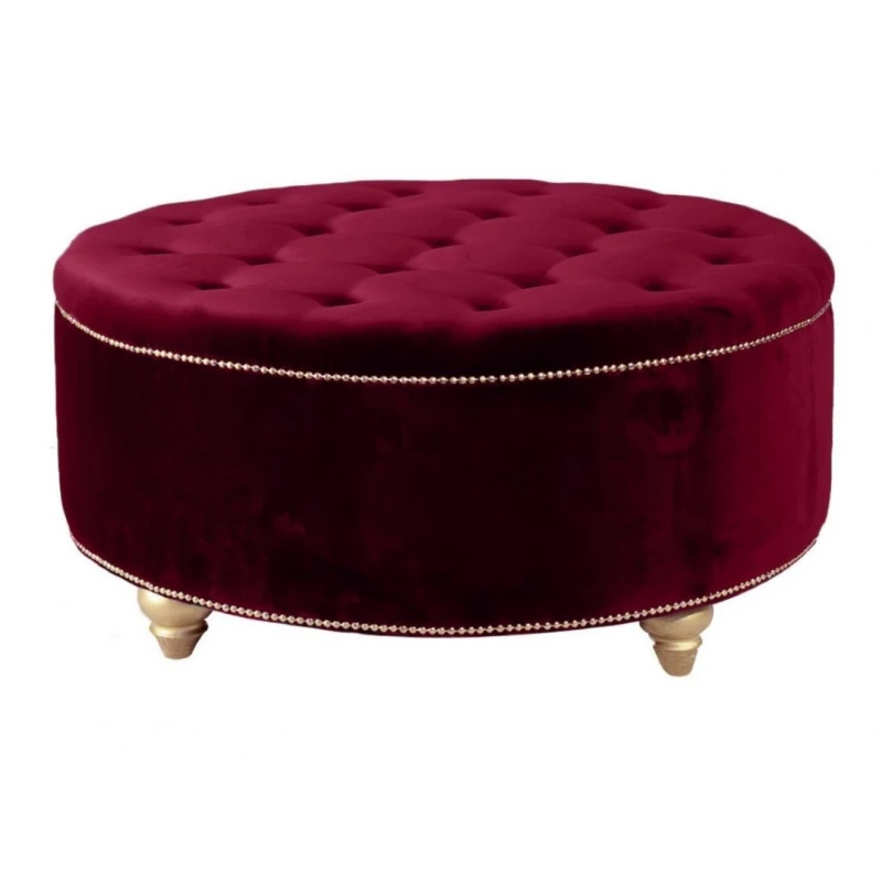 bordowa pufa baroque