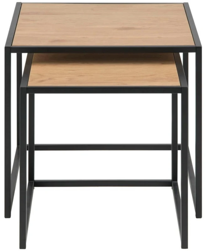 ACTONA zestaw stolików SEAFORD dąb - MDF, metal 1