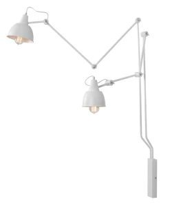 Kinkiet Aida 2 White biały klosz 14 cm