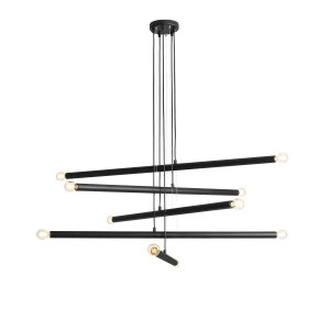 Lampa Wisząca Tubo 10 Black czarna