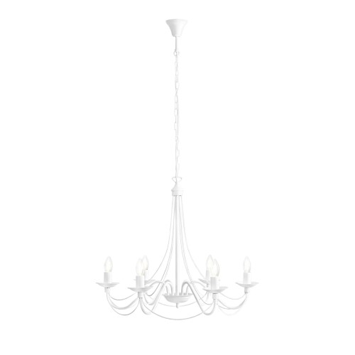 Żyrandol Róża 6 White biały