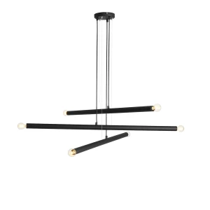Lampa Wisząca Tubo 6 Black czarna